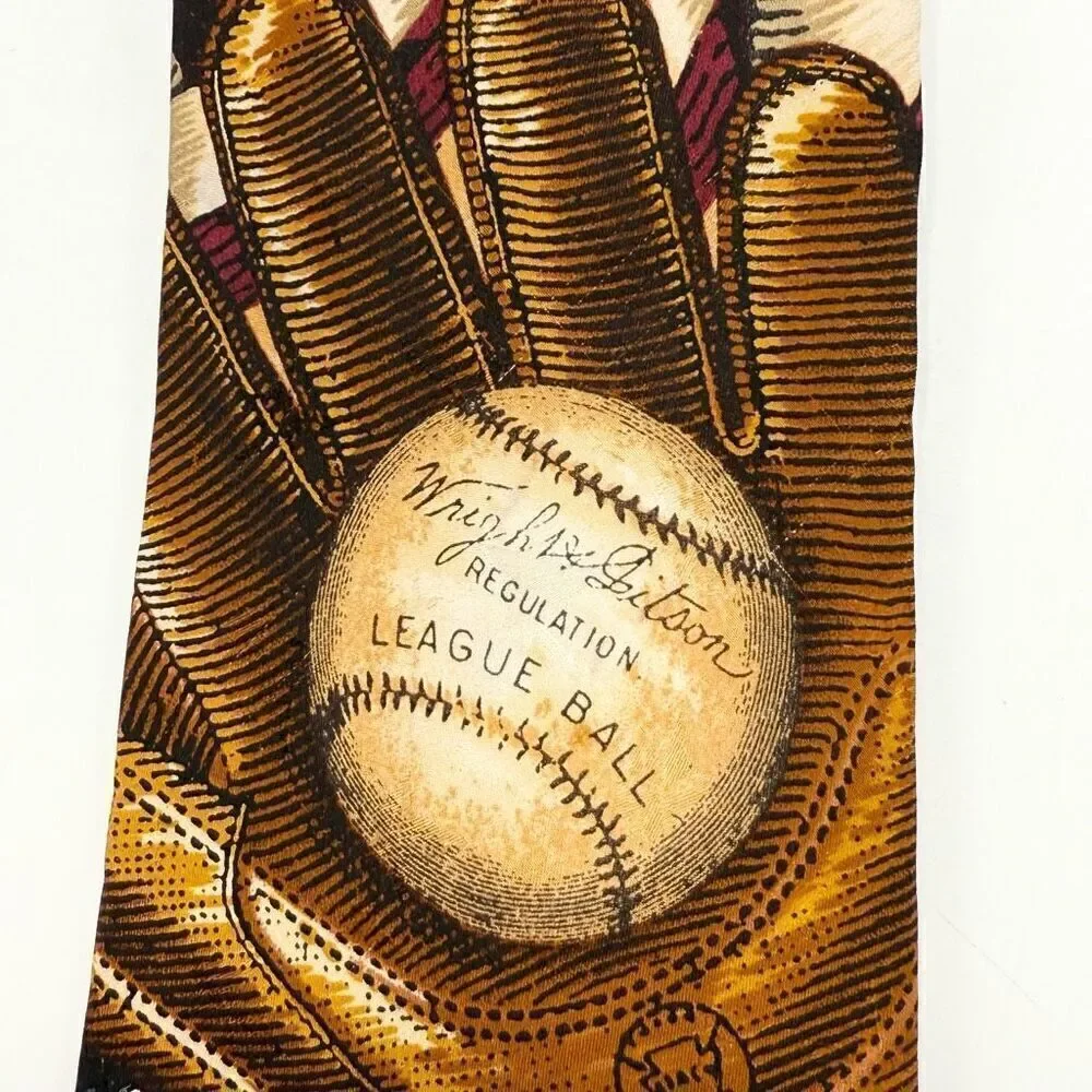 Tango by Max Raab Americana Baseball Neck Tie 49” Silk